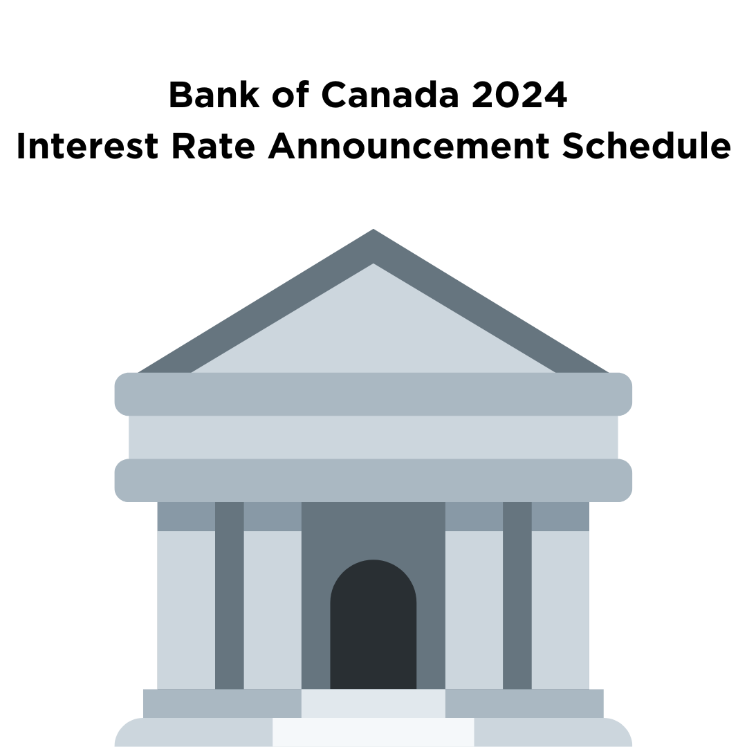 Bank of Canada 2024 Interest Rate Announcement Schedule